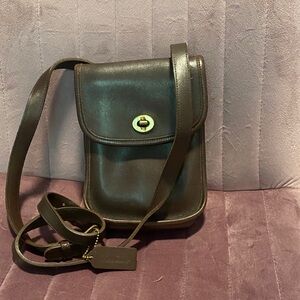 Vintage Coach Brown Leather Crossbody Bag
